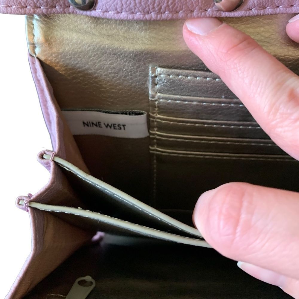 Nine West Lavender Crossbody Purse Adjustable Shoulder Bag - Picture 6 of 9